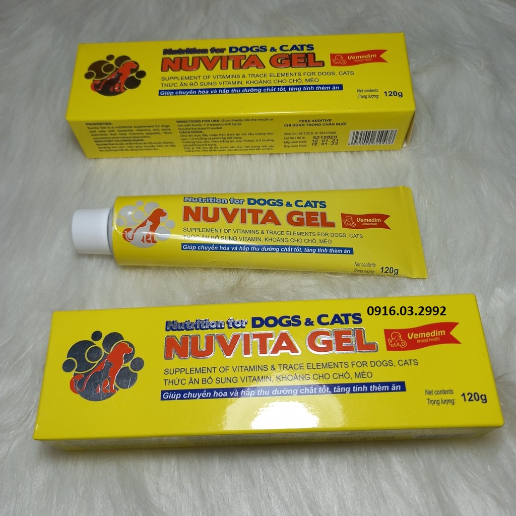 Gel dinh dưỡng chó mèo Nuvita 120gr