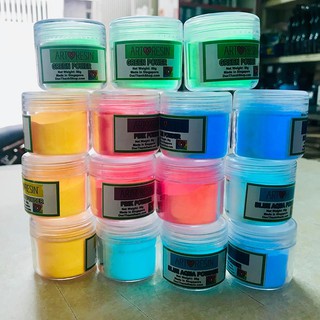 Bột dạ quang phát sáng màu tự chọn pha Epoxy Resin loại 50g