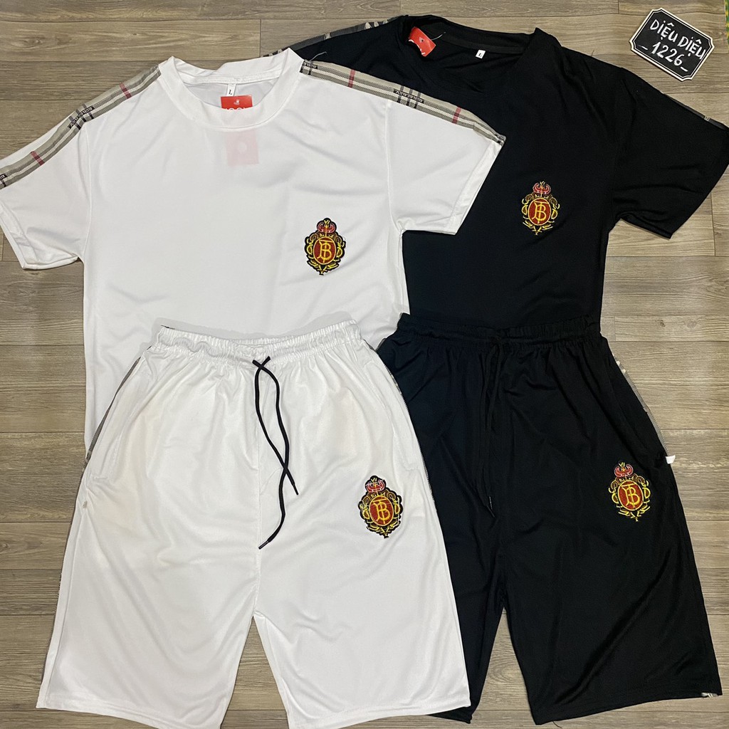 BỘ ĐỒ NAM BỘ HÈ NAM THỂ THAO HỌA TIẾT HUY HIỆU ĐỎ KẺ VIỀN kèm ảnh thật | BigBuy360 - bigbuy360.vn