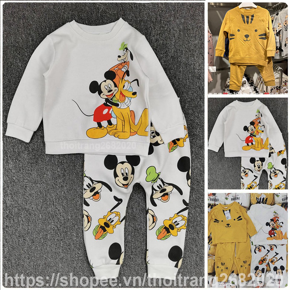 Bộ dài tay cho bé trai bé gái 7-18kg chất cotton hàng quảng châu cao cấp