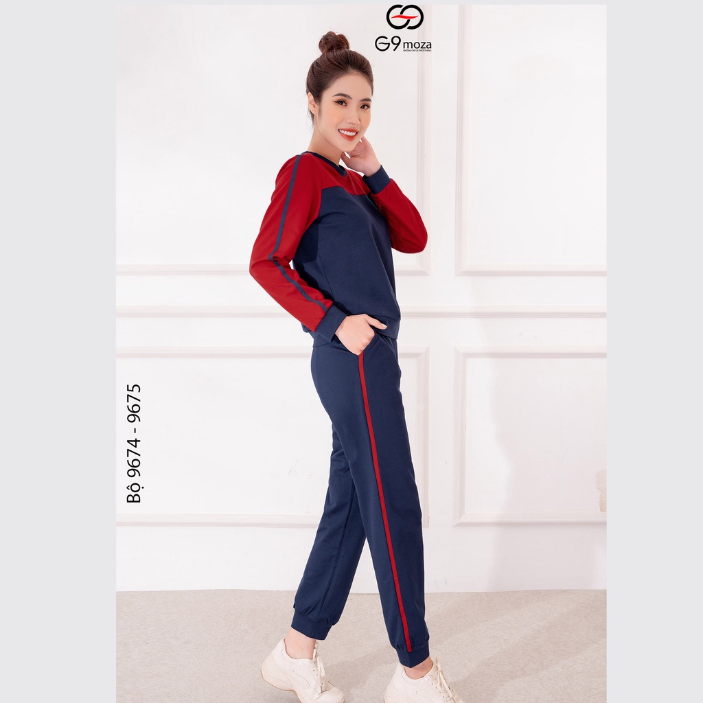 Bộ thể thao nữ G9moza 9674 - 9675 với chất liệu da cá mềm mại không xù