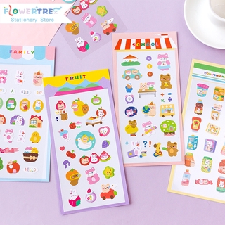 Flowertree Sticker Hình dán trang trí sổ phong cách đáng yêu