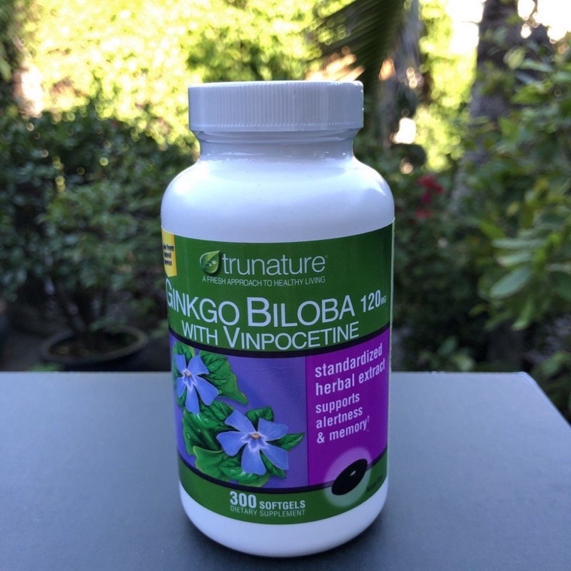 Ginko Biloba 120mg Giảm đau đầu, mất ngủ, hoa mắt chóng mặt. Tăng cường tuần hoàn máu não