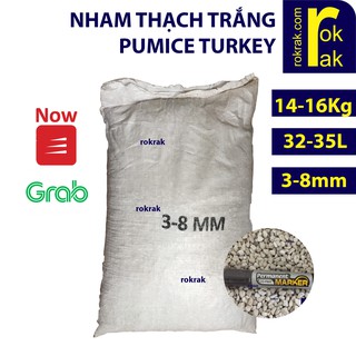 Nham thạch trắng Thổ đá Pumice Turkey 3-8mm / Đá bọt INDO size 3-6mm Nguyên bao 14-25Kg (Bán Sỉ)