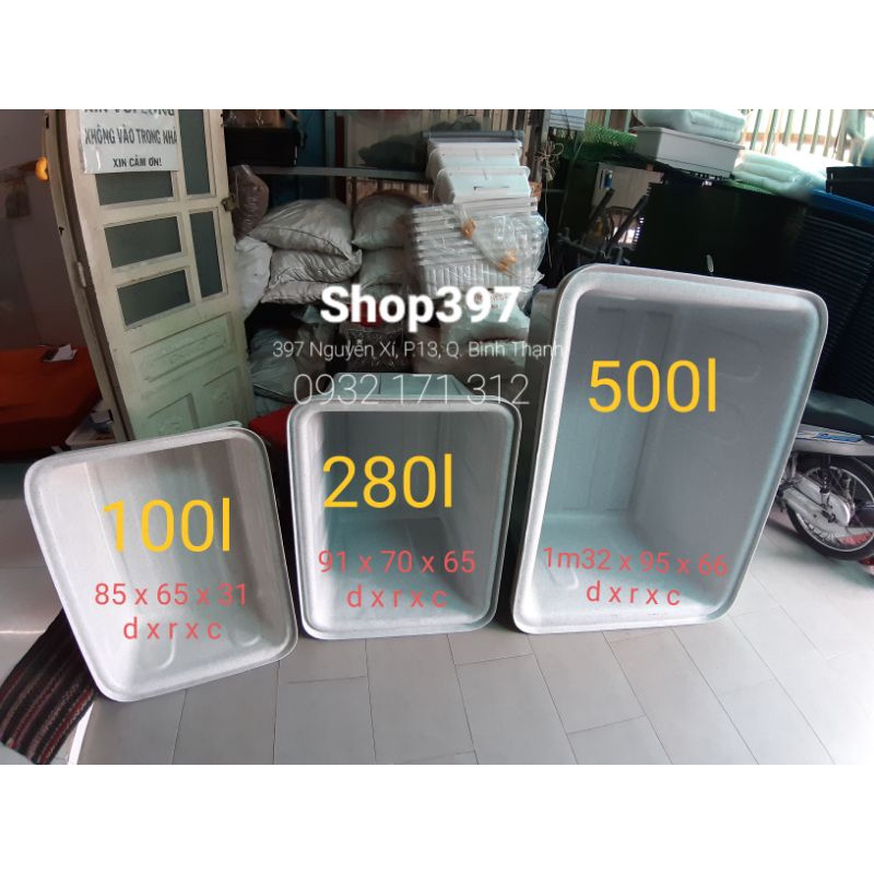 Tank nhựa nuôi cá 100 lít