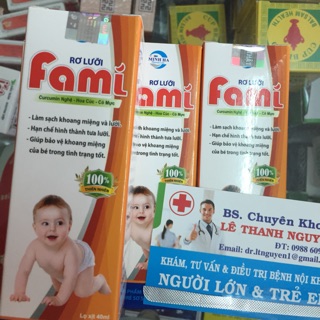 ✅(chính hãng)Dung Dịch Rơ Lưỡi Fami 100% thiên nhiên-an toàn cho bé sơ sinh