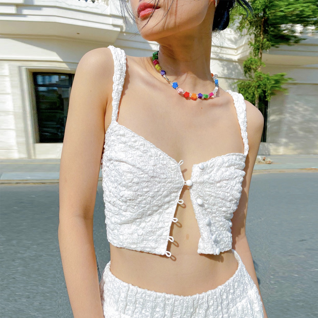 Áo hai dây ren hoa //Flourish Top Newfangled