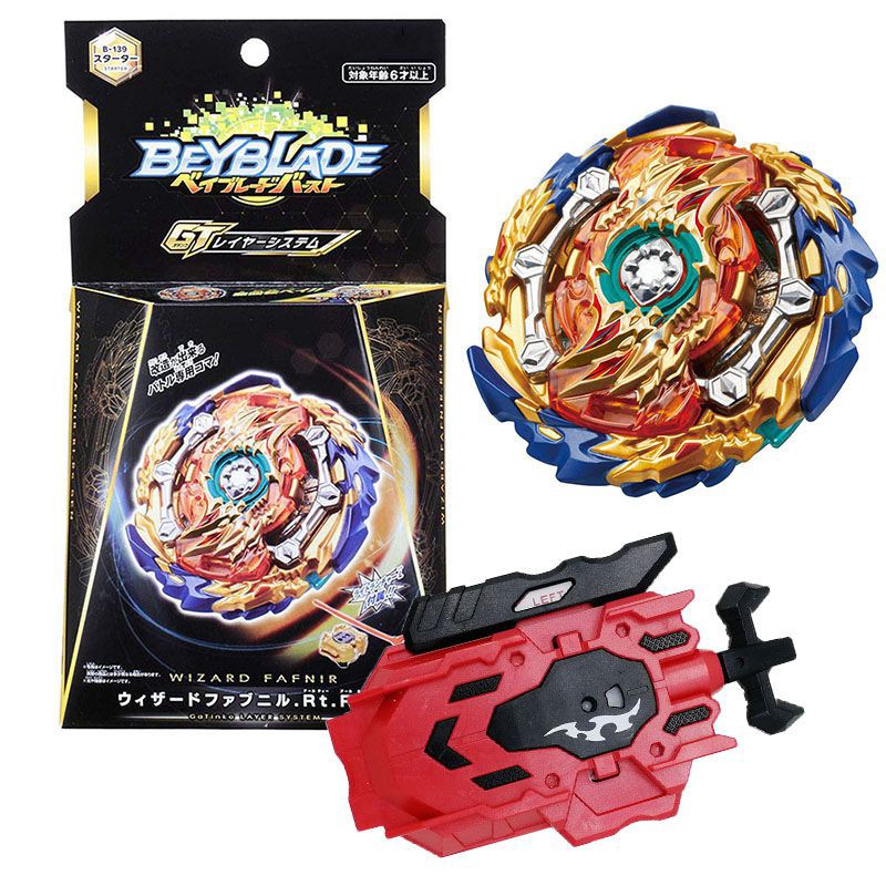 Đồ chơi con quay vô cực Beyblade GT B-139 Starter Wizard Fafnir Rt Rs kèm bệ phóng vui nhộn chất lượ