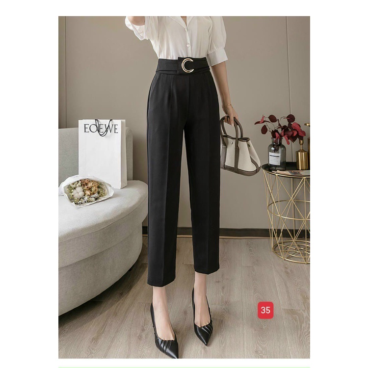 Quần tây nữ form rộng phối lưng kiểu siêu xinh ❤️FREESHIP❤️ Quần baggy công sở vải tuyết mưa mịn xịn A-T Fashion - QTM35 | BigBuy360 - bigbuy360.vn