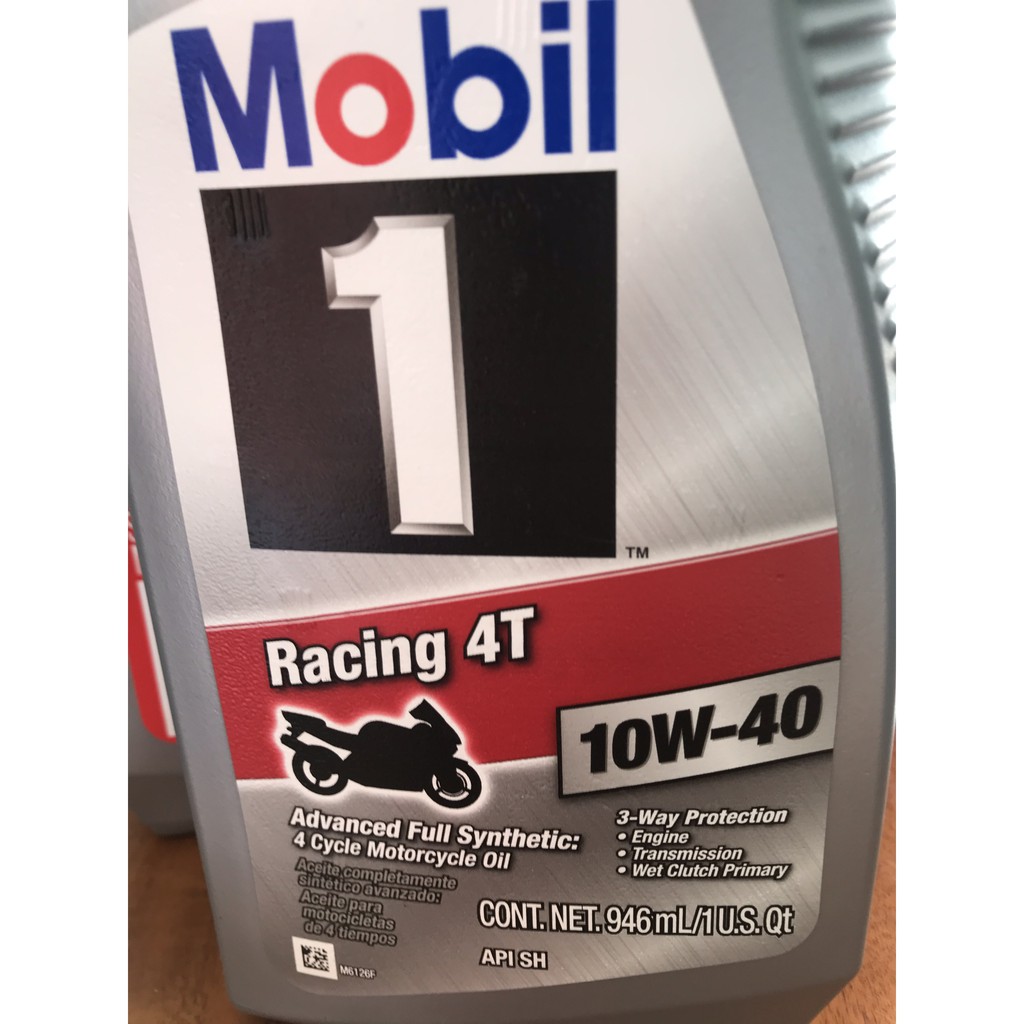 Nhớt Mobil 1  Racing 4T 10W40 - Nhập Khẩu Mỹ 1L