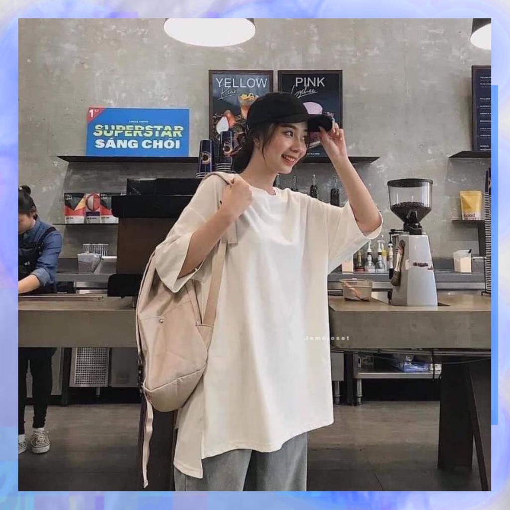 Áo phông trơn tay lỡ xẻ tà basic nhiều màu độc lạ, dễ mặc