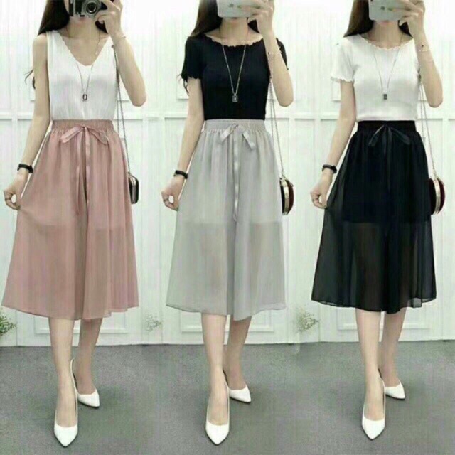 Quần giả váy dáng Culottes hàng sị Quảng Châu ( bán xả lẻ = sỉ )