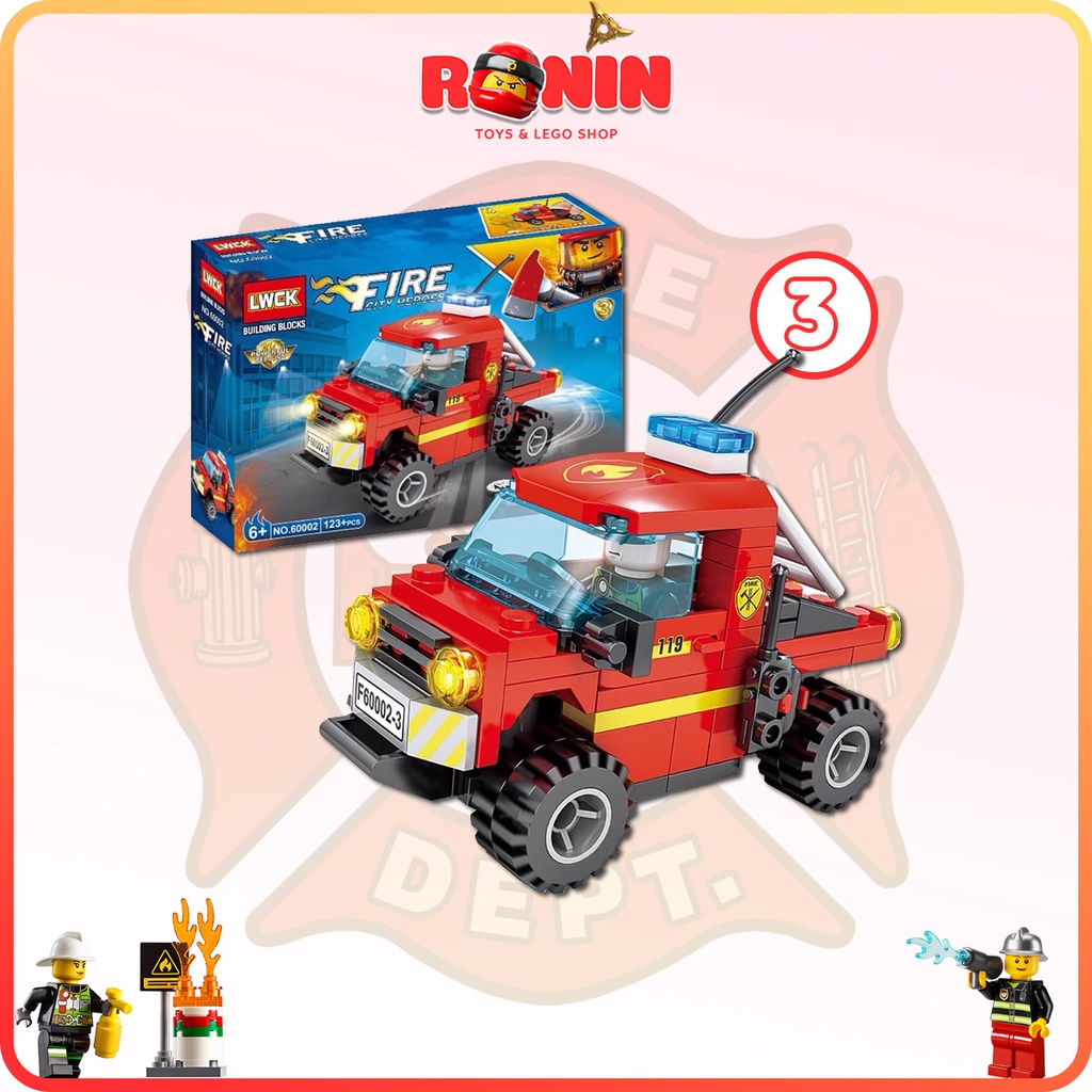 Bộ Đồ Chơi Lắp Ráp Lego Xe Ô Tô Cứu Hỏa / Fire Ladder Truck 8in1