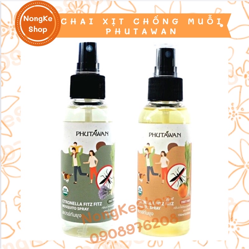Chai xịt chống muỗi PHUTAWAN Thái Lan