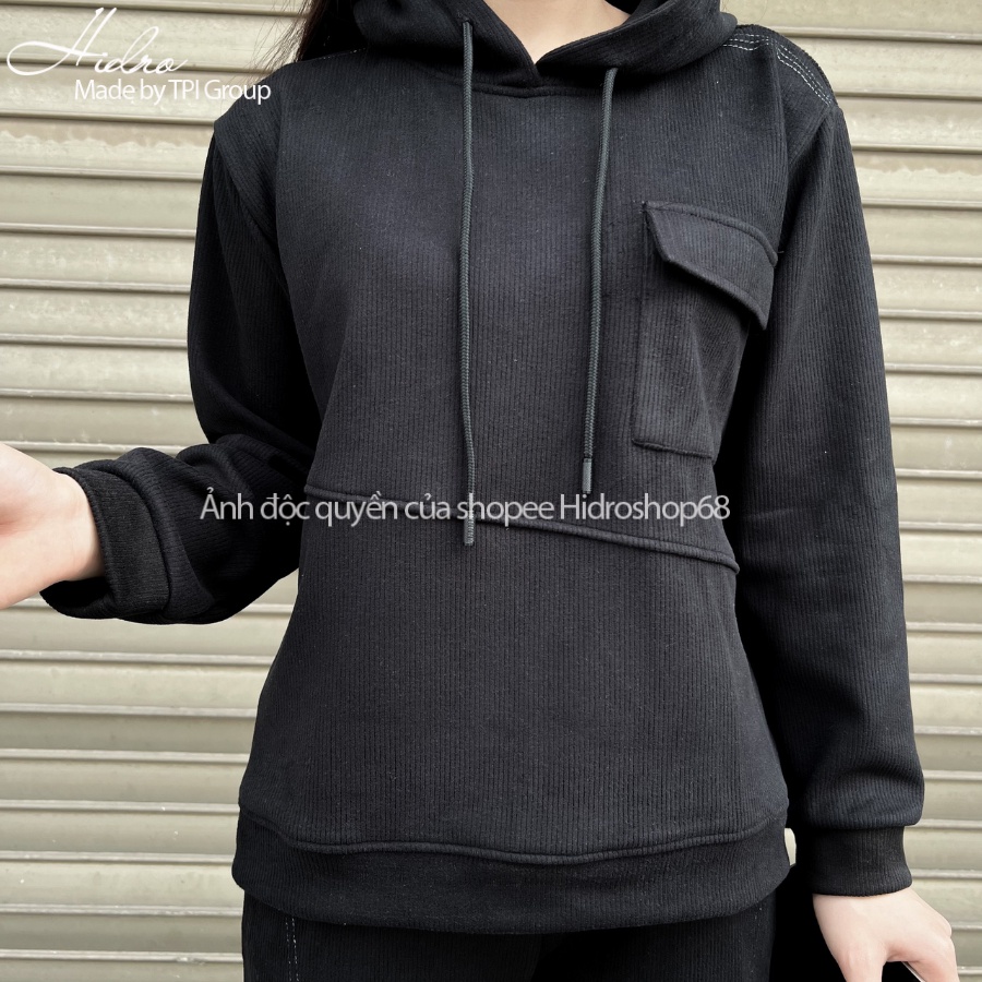 Bộ Nỉ Nhung Áo Hoodie Phối Túi Mix Quần Jogger Cá Tính Đủ Size | BigBuy360 - bigbuy360.vn