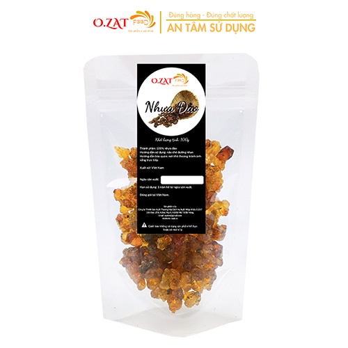 Nhựa đào O.ZAT Food 100g dưỡng nhan làm đẹp da tốt cho tiêu hóa giảm nếp nhăn nguyên liệu chè dưỡng nhan