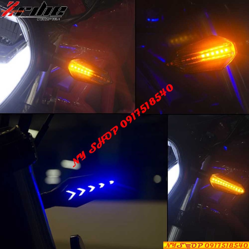 Đèn xi nhan Spirit Beast L17 nháy hiệu ứng AUDI nháy đuổi xương cá kiểu X1R (hàng loại 2) + cục chớp led điện tử Ảnh thậ
