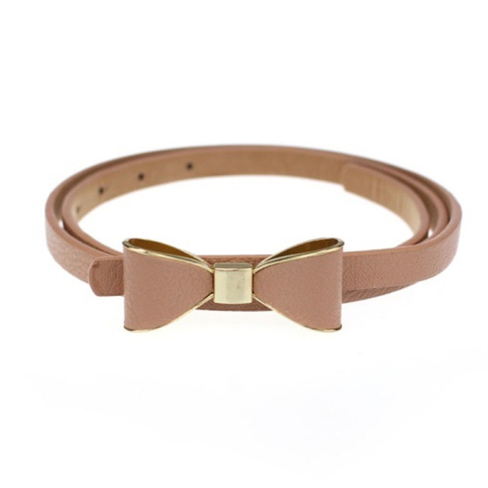 Thắt lưng nữ bản nhỏ màu trơn đơn giản thanh lịch