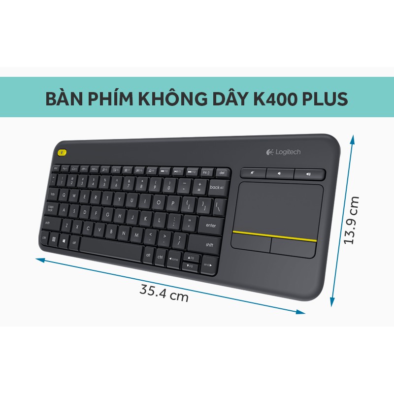 Bàn phím Logitech K400 Plus không dây