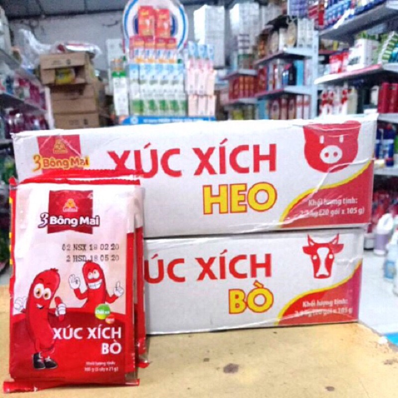 Xúc xích ăn liền Bông Mai(20 gói ,21g/gói)