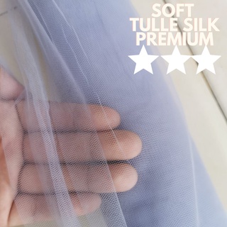Image of Kain Tile (Soft Tulle/Kain Tille lembut) HALUS Polos Silky Premium (WARNA LENGKAP) I TERLEMBUT & TERMURAH CAP 3 BINTANG