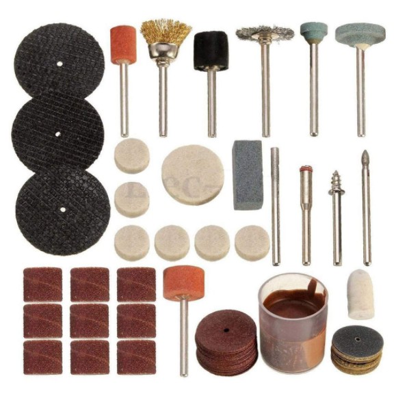 Bộ phụ kiện mài khắc đánh bóng cho máy mài mini 105 chi tiết mini