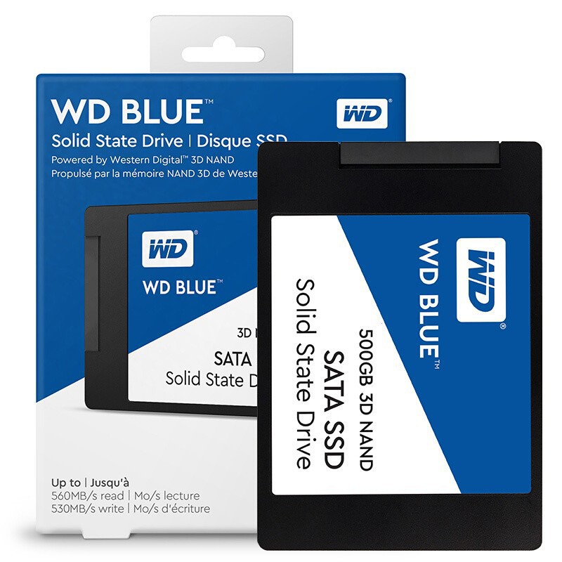 Ổ cứng SSD Western Digital Blue 3D-NAND SATA III 500GB WDS500G2B0A (Xanh) (Giá Khai Trương)