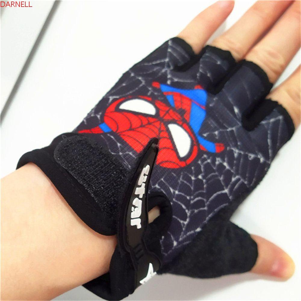 Găng Tay Nửa Ngón Chạy Xe Đạp Họa Tiết Hoạt Hình Cho Bé Trai