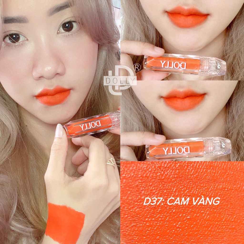 Son Lì Son Kem  DOLLY DIAMOND VELVET Không Chì Cao Cấp Chính Hãng