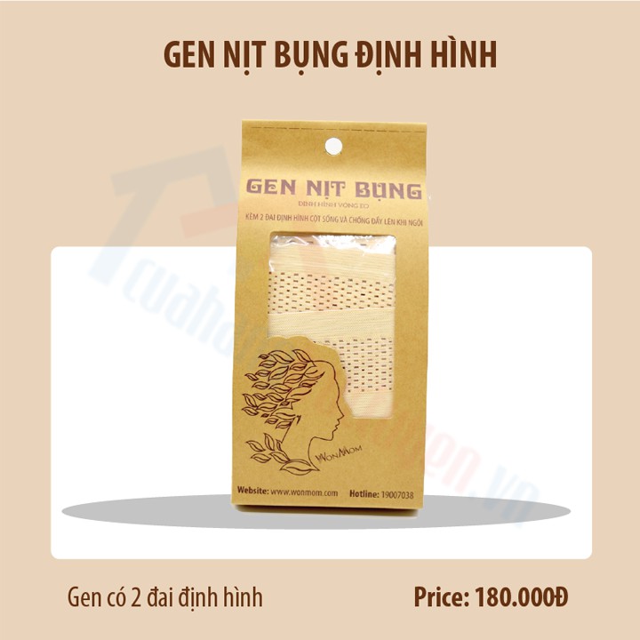 [CHÍNH HÃNG] Gen Nịt Bụng Định Hình Vòng Eo Và Sống Lưng Freesize Wonmom | Giảm Cân | Thon Gọn Eo | Cuahangtructuyen.vn