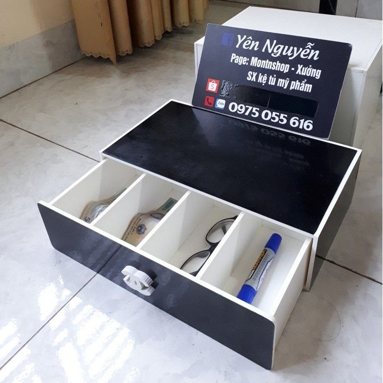 Hộp chia tiền thu ngân loại to 35cm màu đen