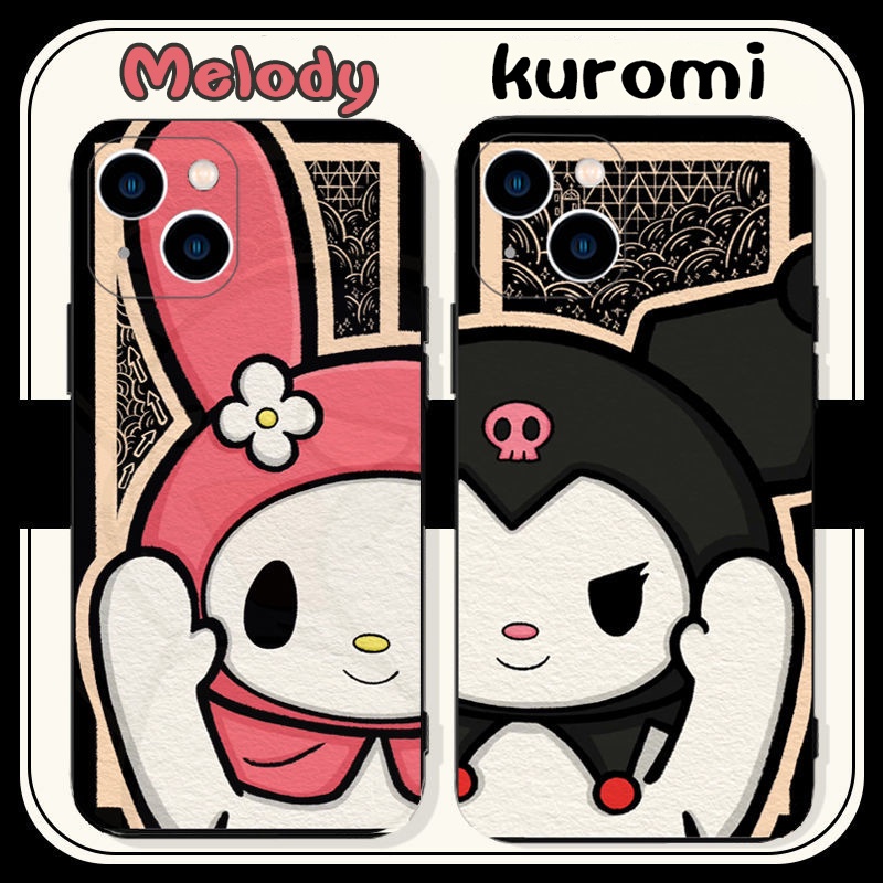 SANRIO Ốp Điện Thoại Tpu Mềm Chống Sốc In Hình kuromi Melody Cho iPhone 11 12 13 pro max XS X XR XSMax 7 8 6 6s plus SE 2020