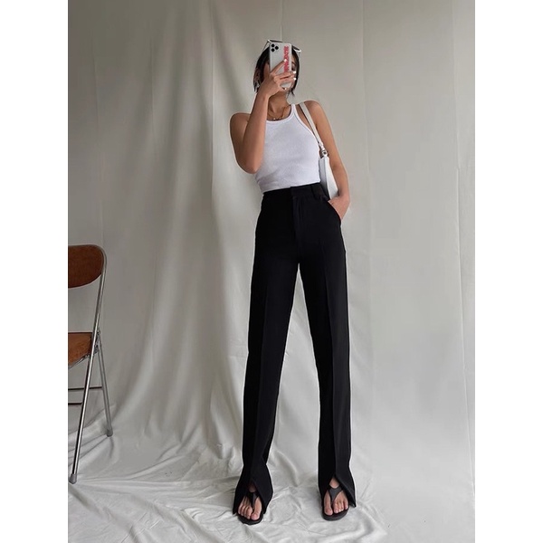 Quần Loe Lưng Tây XẺ chất VINTEX phong cách Hàn | BigBuy360 - bigbuy360.vn