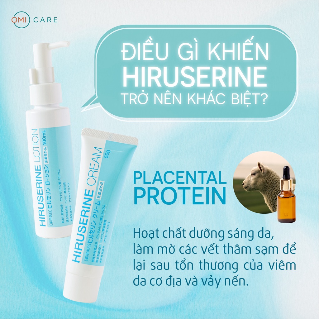 Dưỡng Ẩm Sâu Trắng Da Mờ Thâm Nám Hiruserine Nhật Bản 100g&amp; 50g