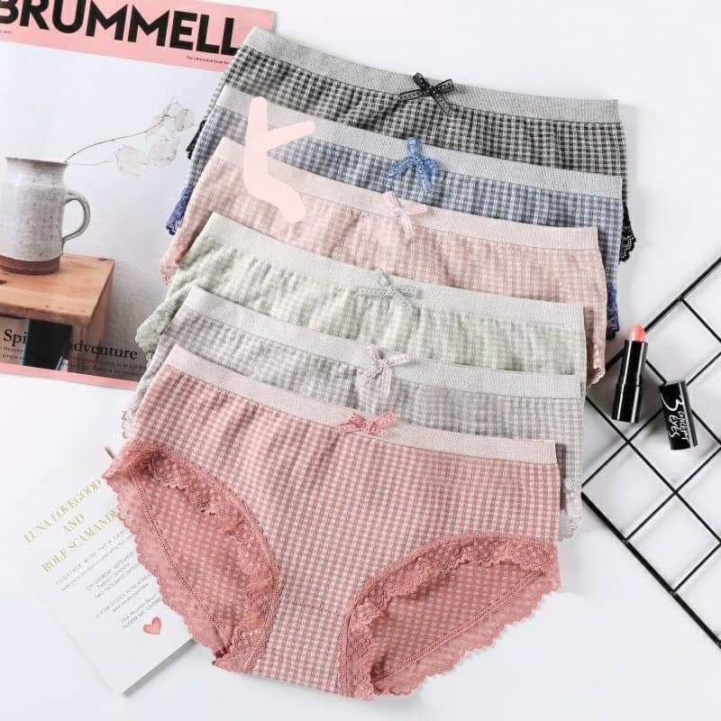 Quần lot cotton kháng khuẩn, Quần lót kẻ ô hot hit, quần chip co giãn 4 chiều, quần lót thấm hút mồ hôi | BigBuy360 - bigbuy360.vn