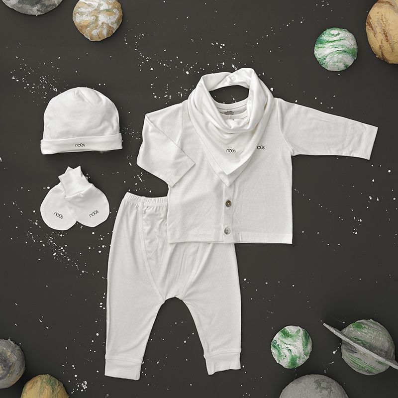 Nous -  Bộ cài thẳng Newborn chất Petit cho bé trai, bé gái sơ sinh