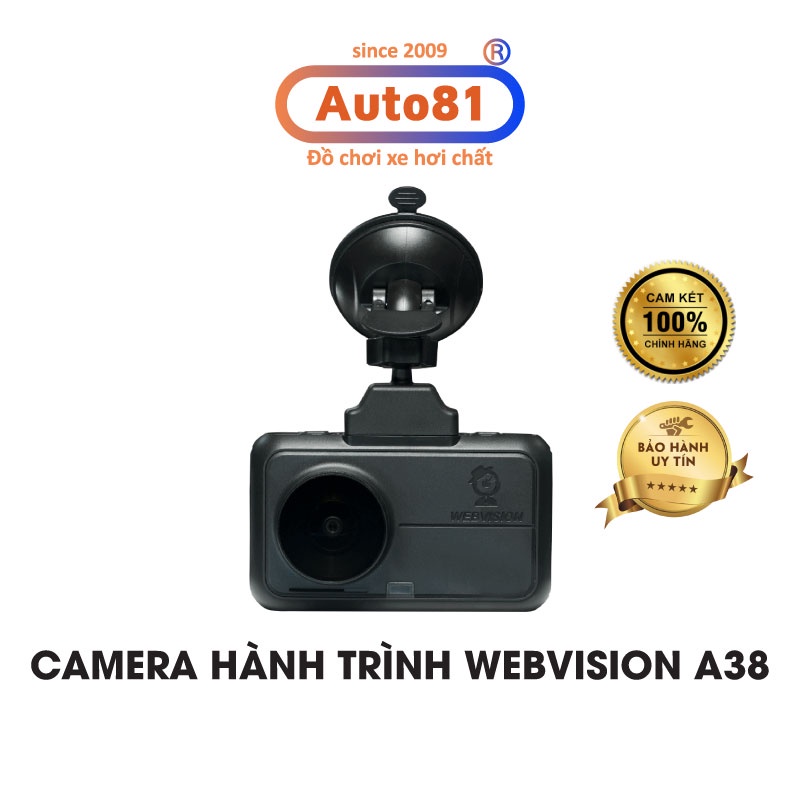 Camera hành trình Webvision A38, ghi hình trước sau, cảnh báo tốc độ, mua ngay tặng thẻ nhớ 32G