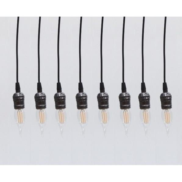 Bộ 8 dây đèn thả cổ điển Vintage bóng led Edison hình nến C35 4w