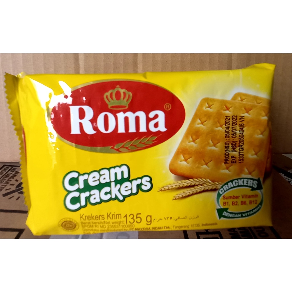 Bánh Roma Malkist lạt (10 gói x 135g) dành cho người ăn kiêng
