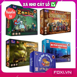 Board game-Escape From Zombie-đi tìm kho báu Foxi-đồ chơi trẻ em-vừa chạy trốn Zombie vừa vui