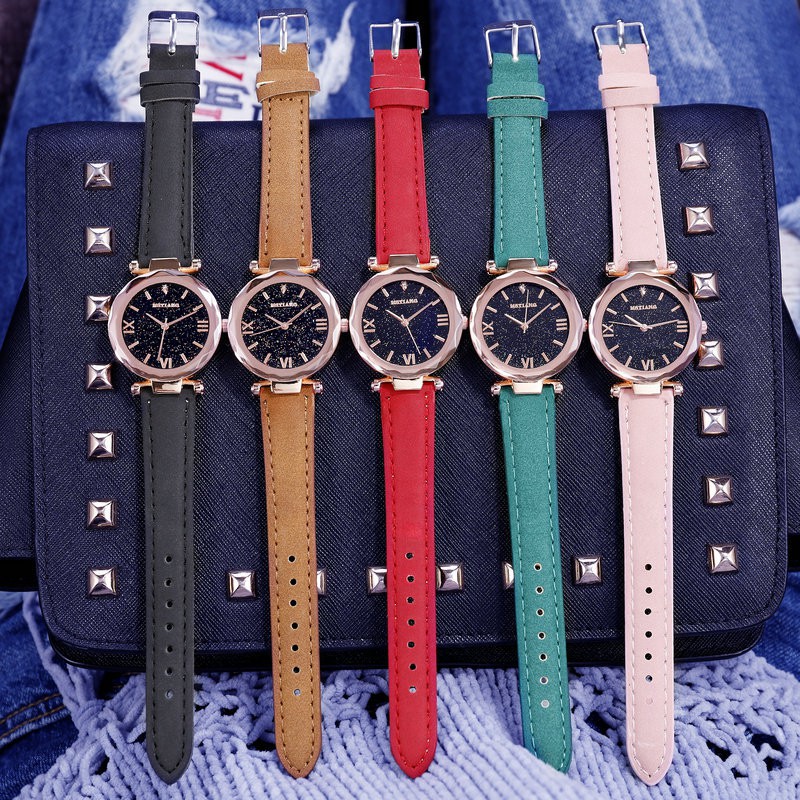 Đồng hồ thời trang nữ Mstianq dây da lộn tuyệt đẹp, mềm êm tay, mặt la mã độc đó ( Mã: MS08 ) | BigBuy360 - bigbuy360.vn