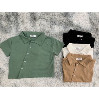 Áo Croptop - Áo Thun Croptop Nút Xẻ Chéo