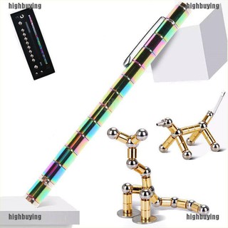 HBVN belle Multicolor Magnetic Metal Fidget Pen Finger Anti-Stress Relief Toy Kid XMA modish