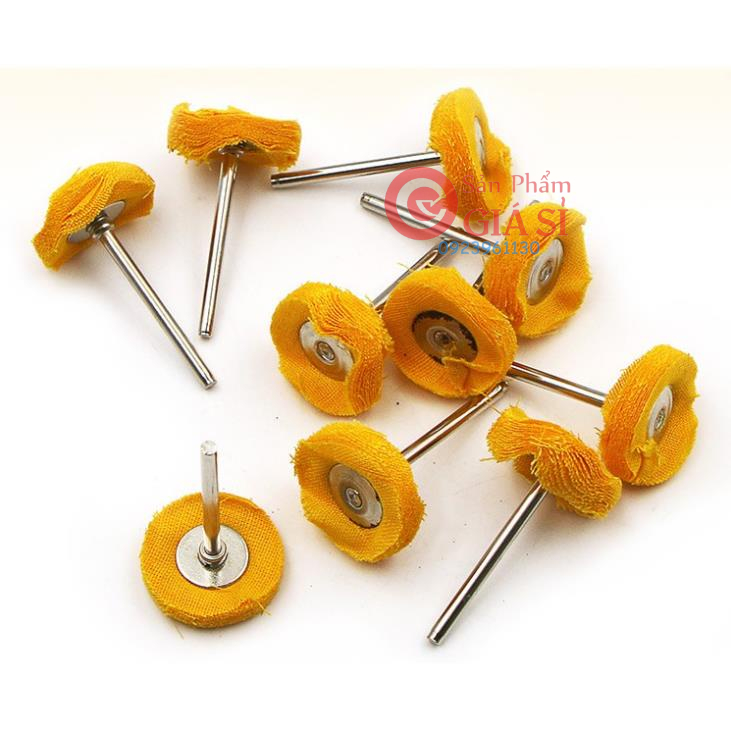 bộ 10 vải len đánh bóng đa năng chân cán 3ly dùng cho máy khoan mài khắc mini ❤️freeship❤️