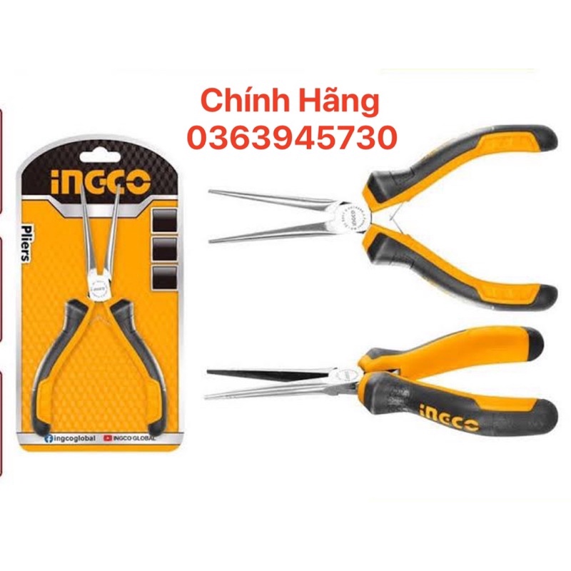 ĐỒ NGHỀ INGCO Kềm gắp mũi kim mini 4.5"/115mm HMNNP08115