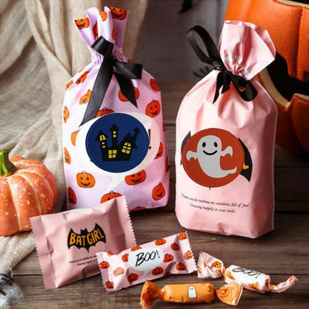 PEWANY Nhãn Dán Trang Trí Hộp Bánh Quy / Túi Kẹo Họa Tiết Hoạt Hình Phong Cách Halloween Độc Đáo