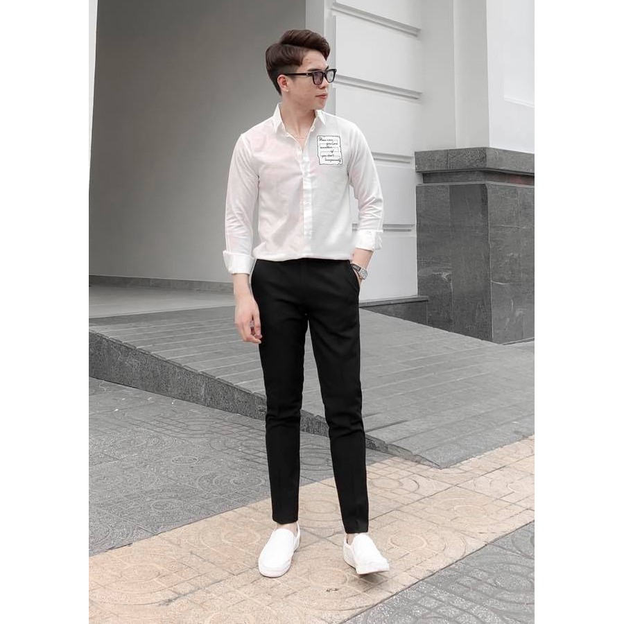 Quần Dài Nam Chất Đũi Kiểu Dáng Công Sở Trẻ Trung Slim Fit Ống Ôm Vải Đũi Tăm Co Giãn Nhẹ Thông Hơi Thoáng Mát