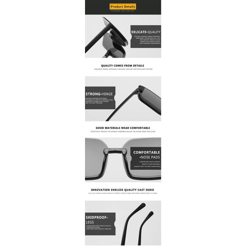 Kính mát gọng một nửa độc đáo thời trang dành cho cả nam và nữ