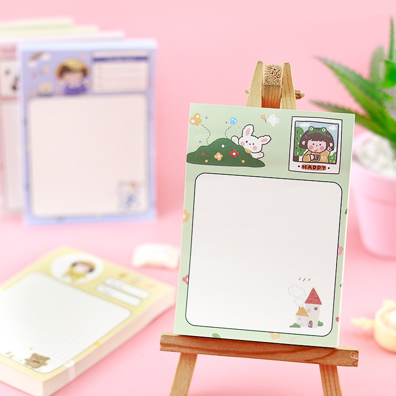 Set 80 tờ giấy note cô gái dễ thương