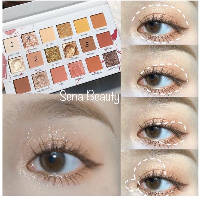 Bảng Mắt Nhũ 18 Ô Sweet Mint Hoa Sen Hàng Nội Địa Trung | BigBuy360 - bigbuy360.vn